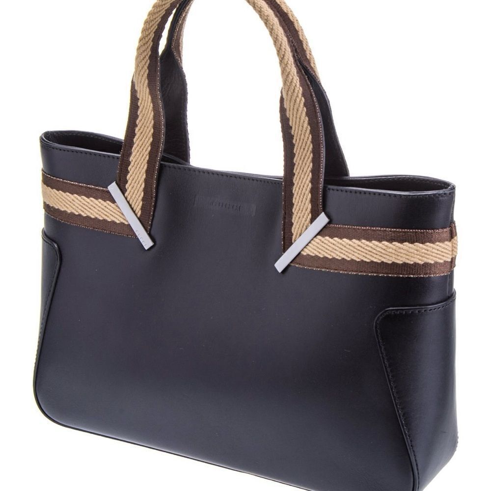 Gucci  brown leather tote with web strap - Picture 6 of 16